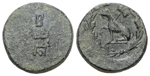 Ancient Greek coin of Phrygia. Laodicea ad Lycum - minted during the reign of Tiberius